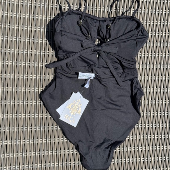 Becca Black One Piece Swimsuit - Size S - NWT - Picture 14 of 16